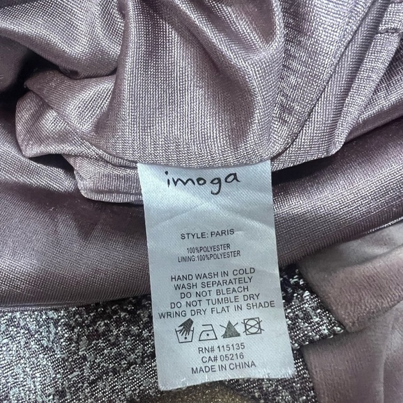 Imoga Girls Paris Dress Velvet Size 3 Mixed Media Shift Short Sleeves Party - Picture 6 of 6